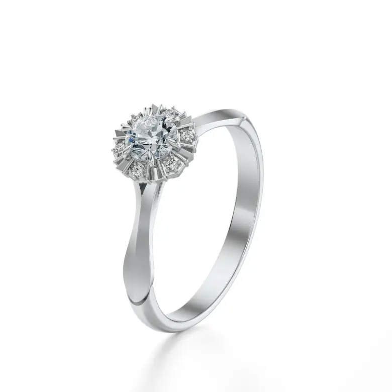 Pierścionek białe złoto z diamentami AJPZ_082